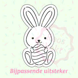PYO Stencil Konijn met ei (9cm)
