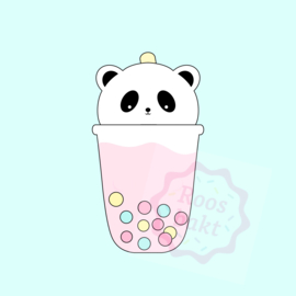 Bubbeltea panda uitsteker 8 of 10cm