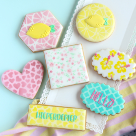 Woensdag 17 juni 10:00 workshop gebruik van airbrush en stencils op koekjes