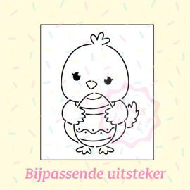 PYO Stencil kuiken met ei (9cm)