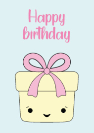 A7 kaartje Happy birthday