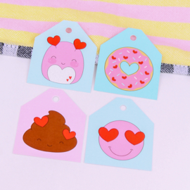 Hangtag valentijnsdag 4stuks