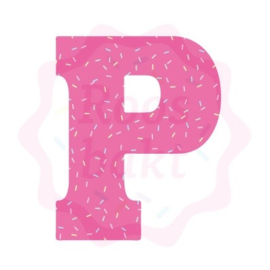 Chocoladeletter P uitsteker 13,5 cm