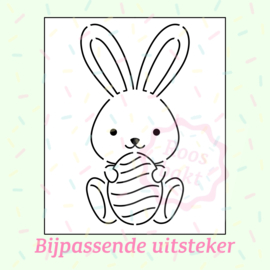 PYO Stencil Konijn met ei (9cm)
