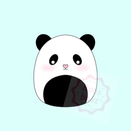 Squishy panda uitsteker 7,6cm (basislijfje 7,5cm)