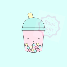 Bubbletea ronde deksel uitsteker 9cm