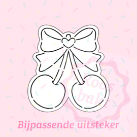 PYO Stencil kersen met strik (7,5cm)