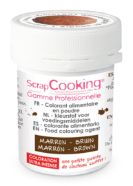 Scrapcooking Kleurpoeders Brown voor macarons en meringues