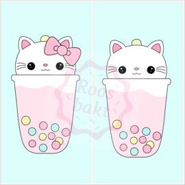 Bubbeltea kat kitty uitsteker 10cm