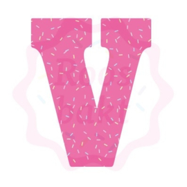 Chocoladeletter V uitsteker 13,5cm