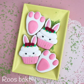 Cupcake bunny uitsteker 10cm