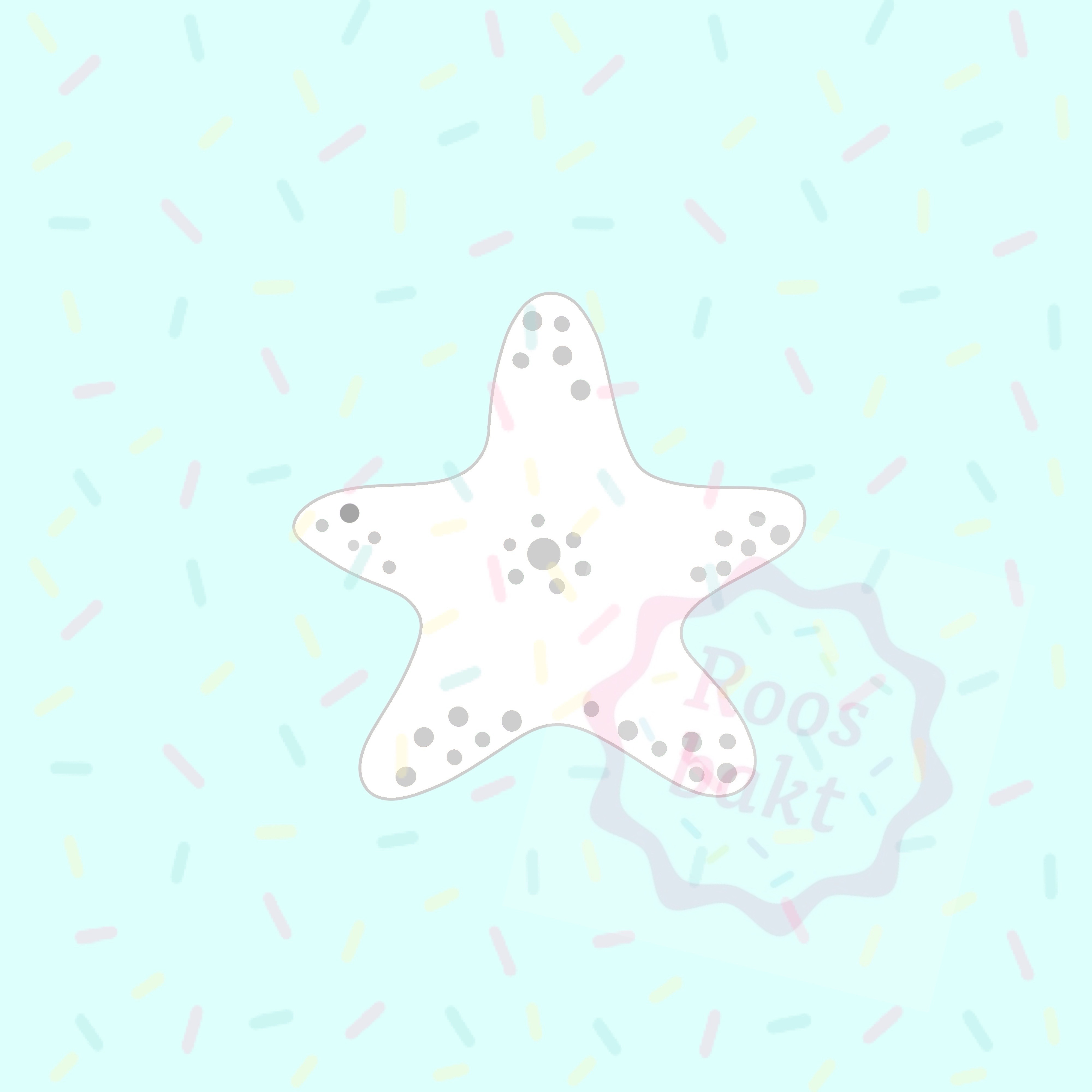 Stempel + uitsteker zeester 8cm