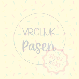Stempel + uitsteker vrolijk Pasen 7cm