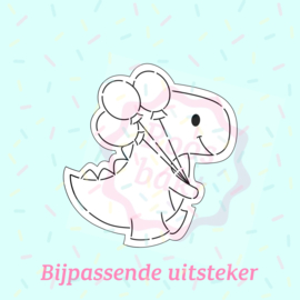 PYO Stencil dino met ballonnen (8,5cm)