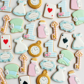Alice in wonderland uitsteker set (6 stuks)
