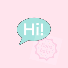 tekstwolk uitsteker 6, 8 of 10cm