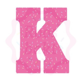 Chocoladeletter K uitsteker 13,5 cm