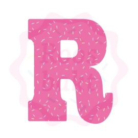 Chocoladeletter R uitsteker 13,5 cm
