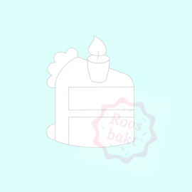 Stempel + uitsteker taartpunt met kaarsje 8cm