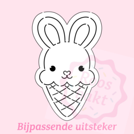 PYO Stencil ijshoorn konijn (9cm)