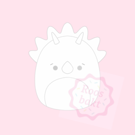 Stempel + uitsteker Squishmallow dino 6cm