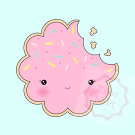 Koekje met hap eruit uitsteker 5 of 7,5 of 10cm