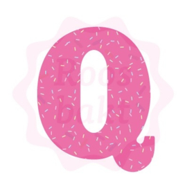 Chocoladeletter Q uitsteker 13,5 cm