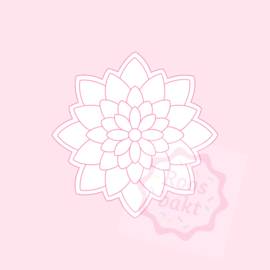 Dahlia stempel + uitsteker 7,5cm