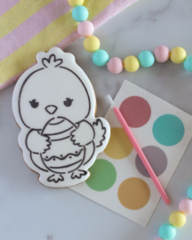 PYO Stencil kuiken met ei (9cm)
