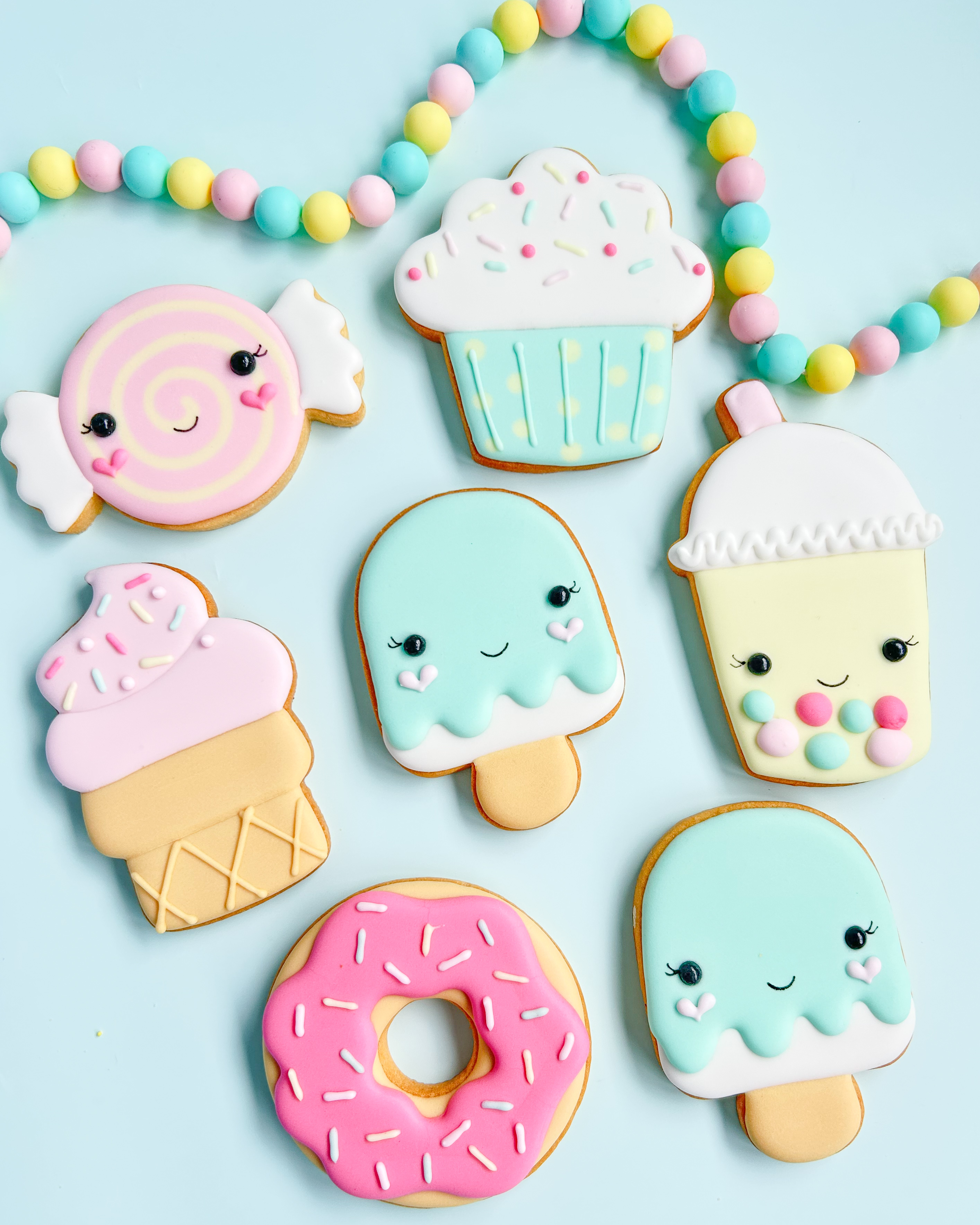 Set van 7 koekjes