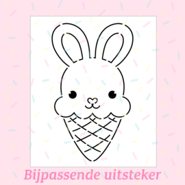 PYO Stencil ijshoorn konijn (9cm)