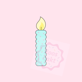 Kaarsje uitsteker 8, 10 of 12cm