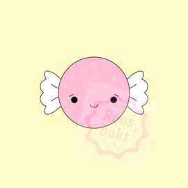 Snoepje rond  uitsteker 6, 8 of 10cm