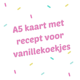 A5 Receptenkaart Vanillekoekjes