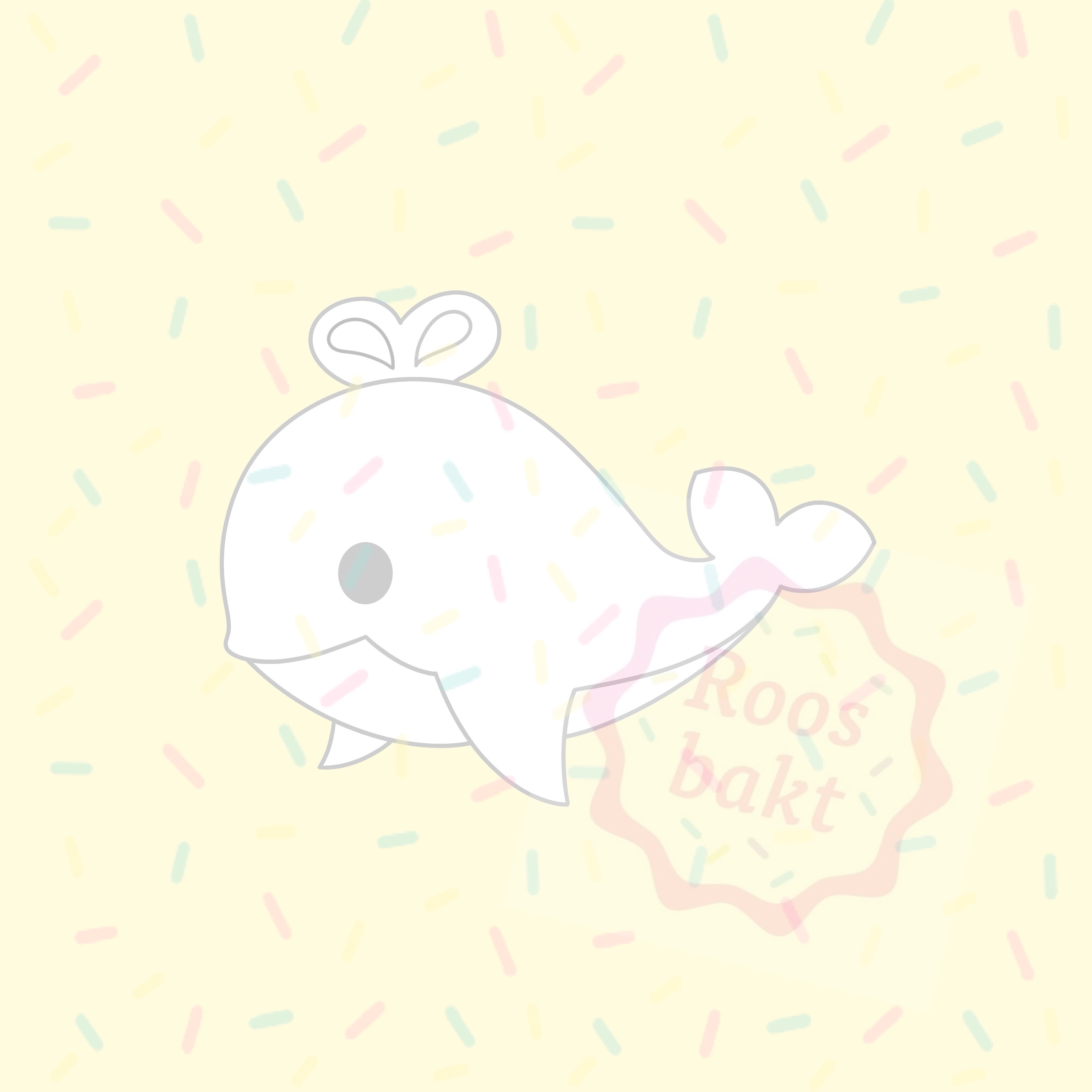 Stempel + uitsteker walvis 8cm