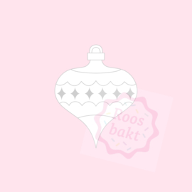 Stempel + uitsteker kerstbal puntig 6 of 7,5cm