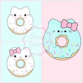 Kat kitty donut uitsteker 8,5cm