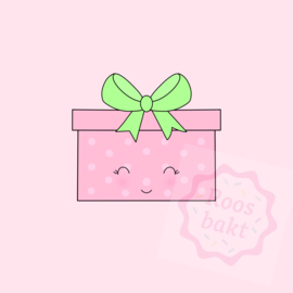 Cadeautje breed uitsteker 6 en 8cm
