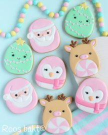 Kerst squishmallow koekjes 8 stuks