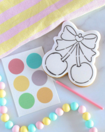 PYO Stencil kersen met strik (7,5cm)
