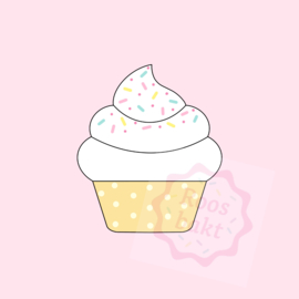 Cupcake 1 uitsteker 5, 7,5 of 10cm