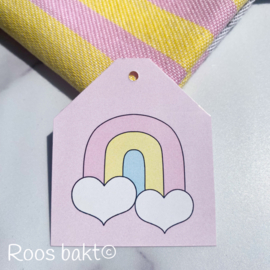 Hangtag regenboog 5 stuks