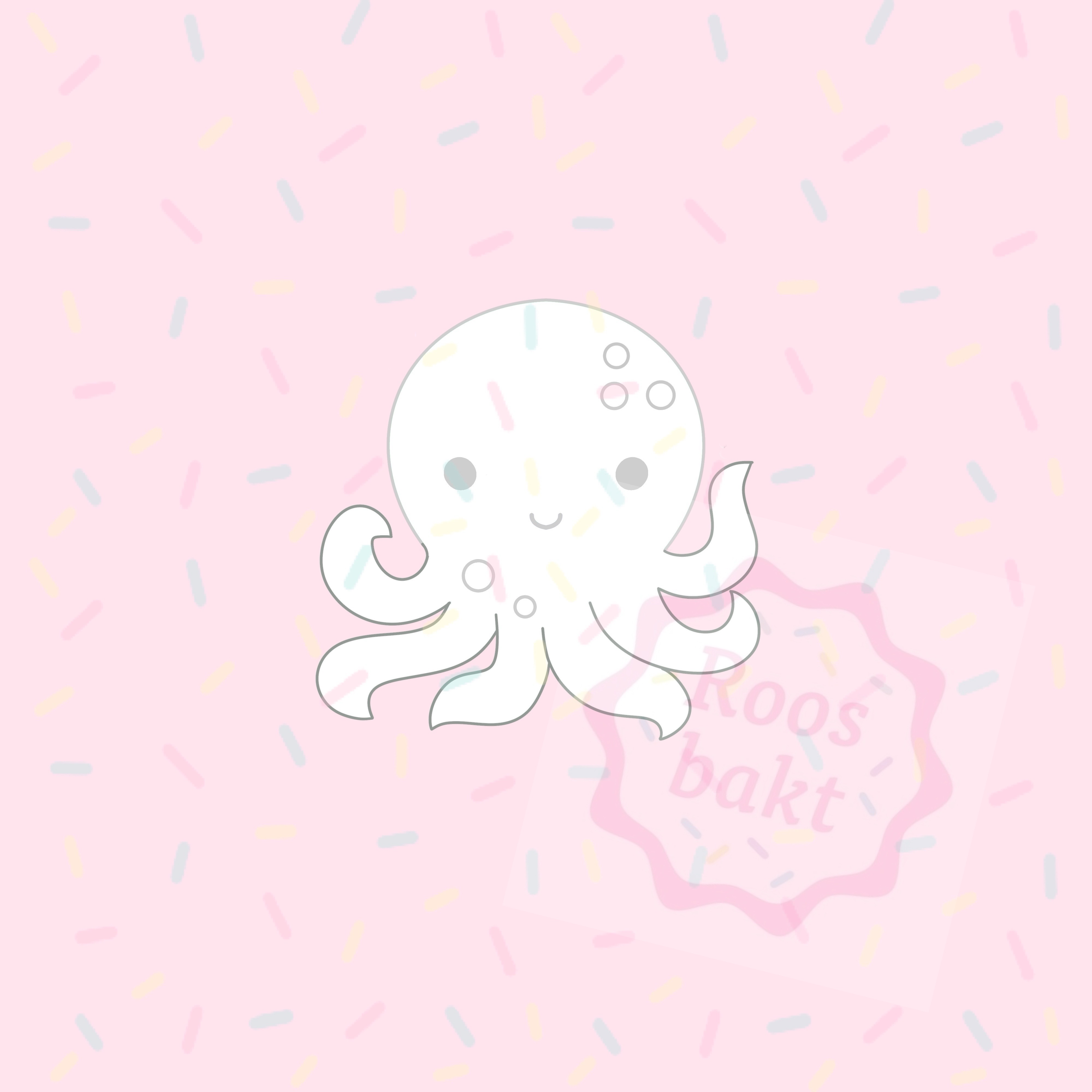 Stempel + uitsteker octopus 7,5cm