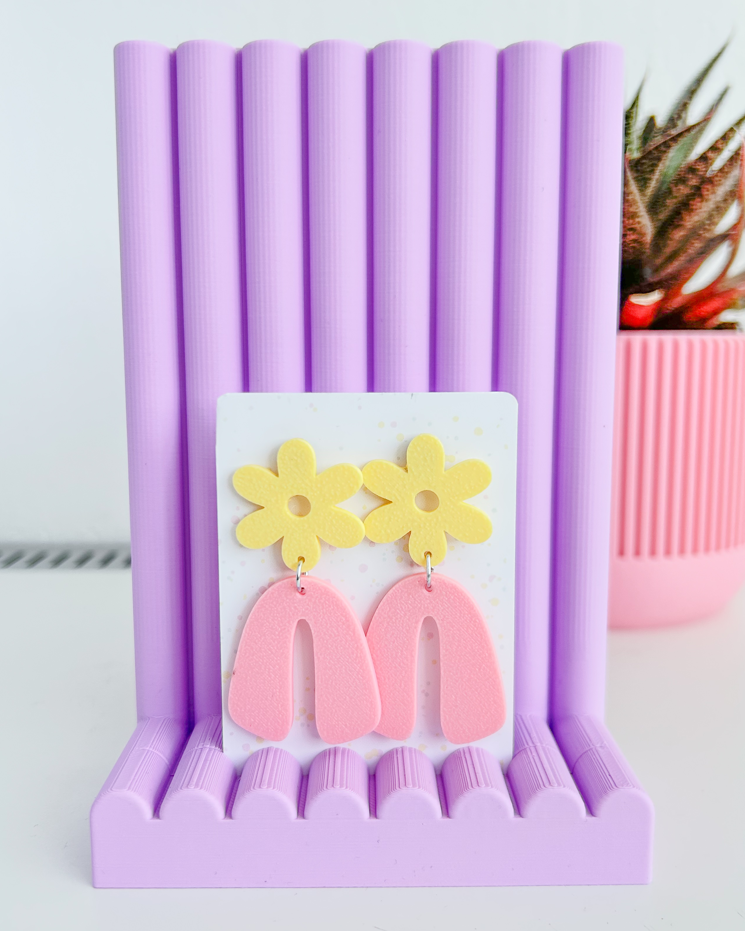 Oorbellen Noor roze-geel