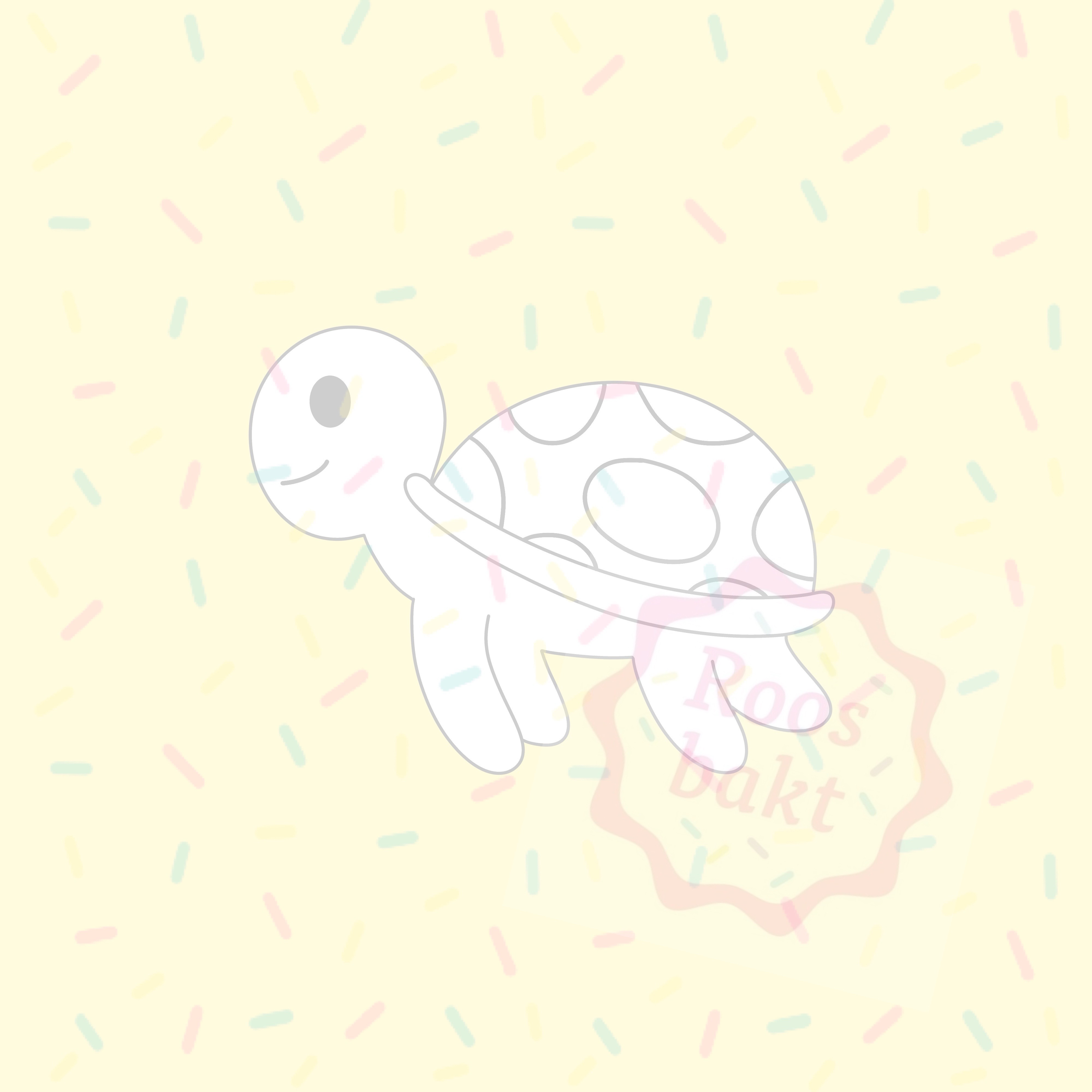Stempel + uitsteker schildpad 7,5cm