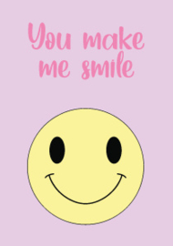 A7 kaartje You make me smile