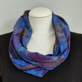 Tricot colsjaal  (blauw | Gingko)