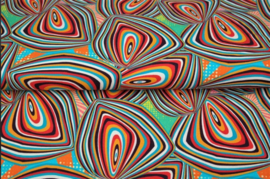 Tricot colsjaal  (multi color | retro print)