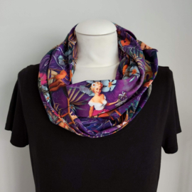 Tricot colsjaal  (paars | Marlyn Monroe)