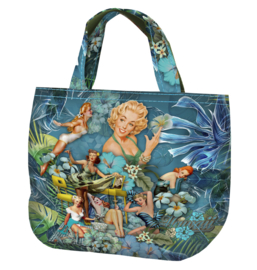 Canvas taspaneel (blauw | Marlyn Monroe)